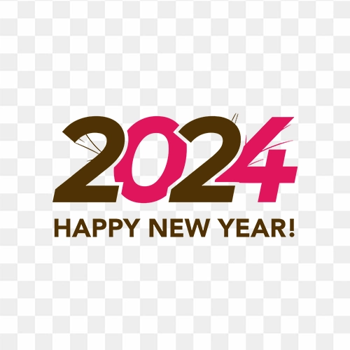 Happy New Year 2024 free transparent png